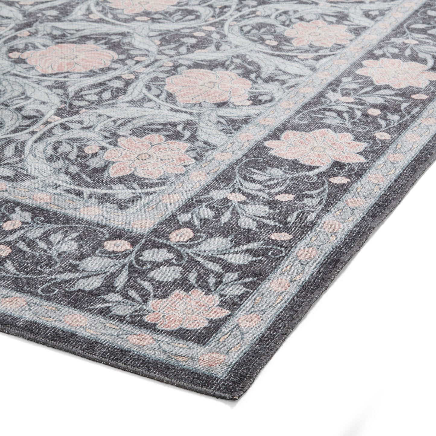 Versailles H1424 Washable Rug - Dark Blue