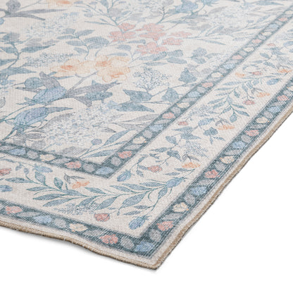 Versailles H1425 Washable Rug - Beige/Blue