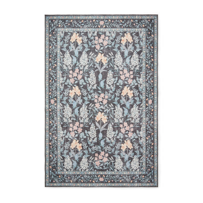Versailles H1425 Washable Rug - Dark Blue