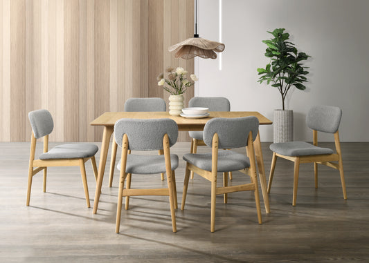 Vienna 6' Dining Set - Oak & Grey