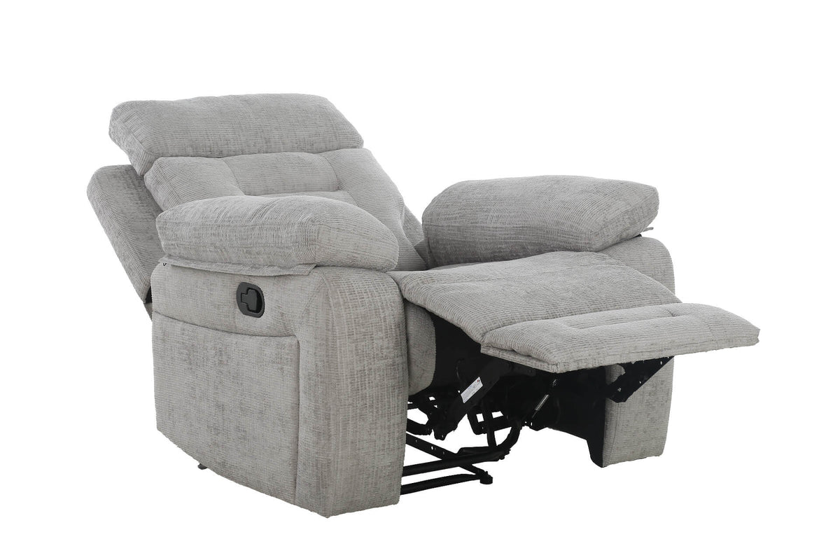 Wilbur 1 Seater Manual Recliner Armchair - Grey