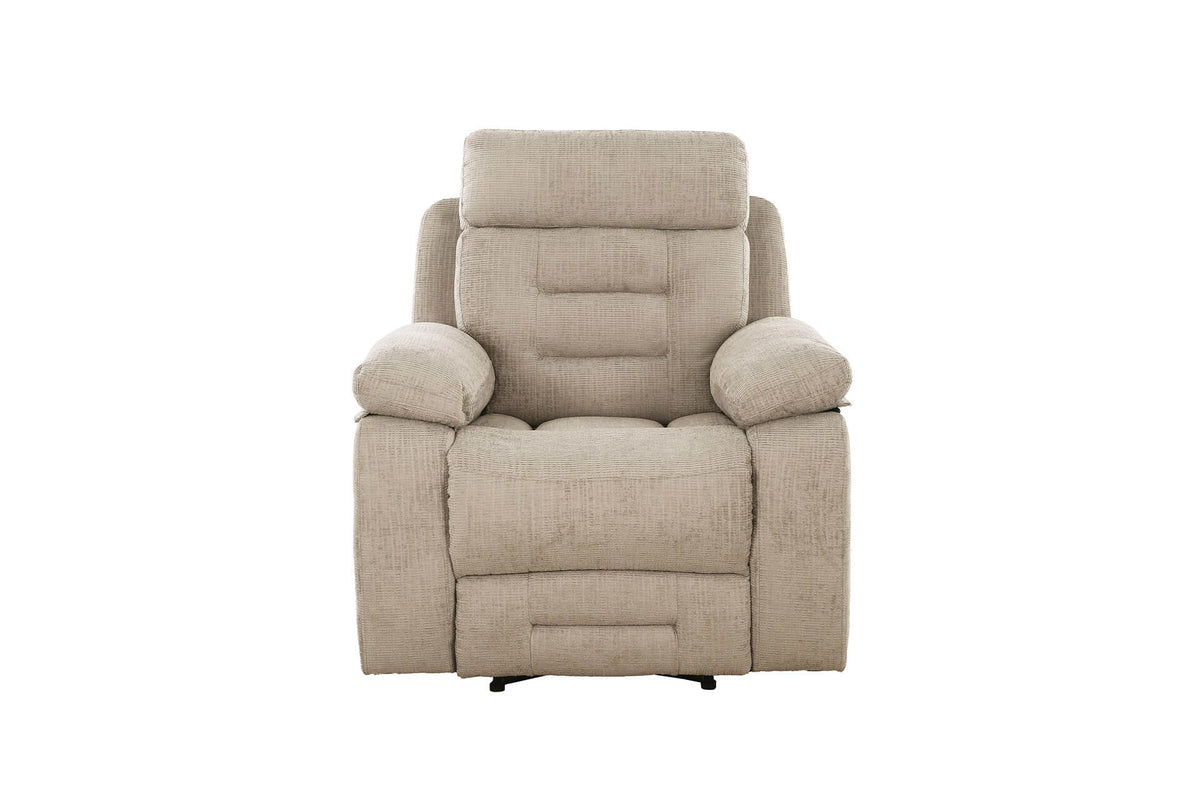 Wilbur 1 Seater Manual Recliner Armchair - Latte
