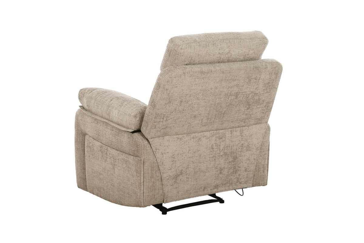 Wilbur 1 Seater Manual Recliner Armchair - Latte