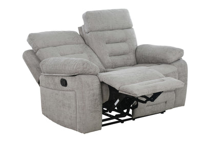 Wilbur 2 Seater Manual Recliner Sofa - Grey
