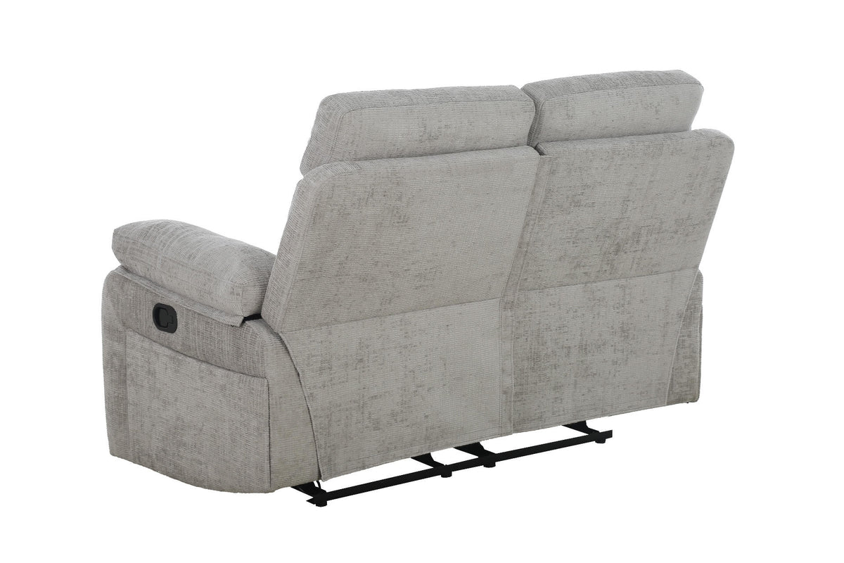 Wilbur 2 Seater Manual Recliner Sofa - Grey