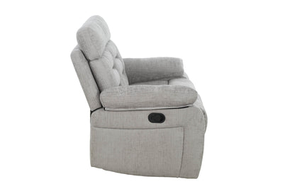 Wilbur 2 Seater Manual Recliner Sofa - Grey