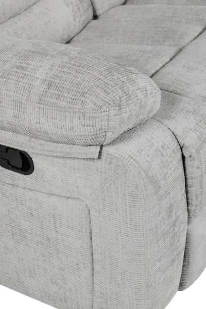 Wilbur 2 Seater Manual Recliner Sofa - Grey