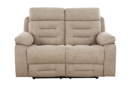 Wilbur 2 Seater Manual Recliner Sofa - Latte