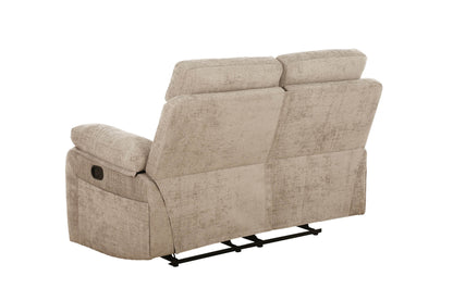 Wilbur 2 Seater Manual Recliner Sofa - Latte