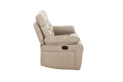 Wilbur 2 Seater Manual Recliner Sofa - Latte