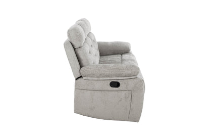 Wilbur 3 Seater Manual Recliner Sofa - Grey