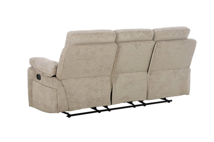 Wilbur 3 Seater Manual Recliner Sofa - Latte