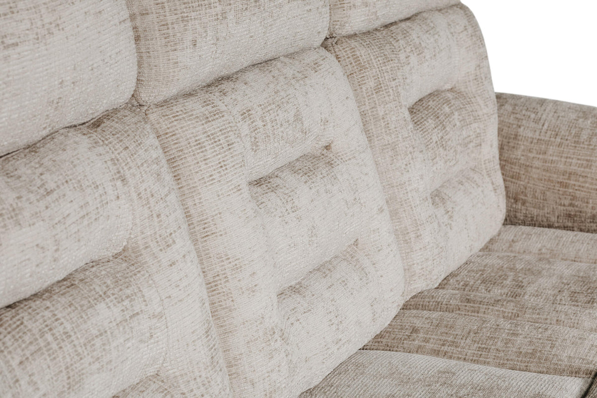 Wilbur 3 Seater Manual Recliner Sofa - Latte