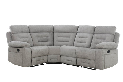 Wilbur Corner Manual Recliner Sofa - Grey