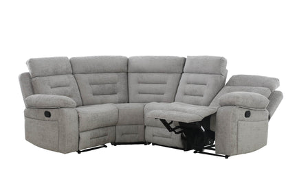 Wilbur Corner Manual Recliner Sofa - Grey