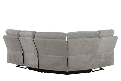 Wilbur Corner Manual Recliner Sofa - Grey