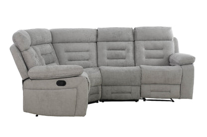 Wilbur Corner Manual Recliner Sofa - Grey