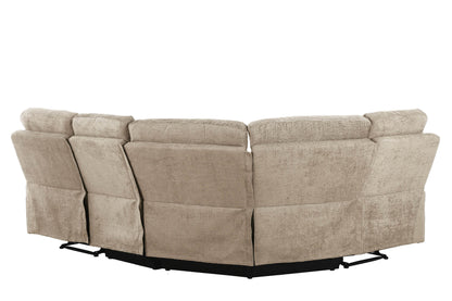 Wilbur Corner Manual Recliner Sofa - Latte