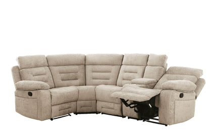 Wilbur Corner Manual Recliner Sofa - Latte
