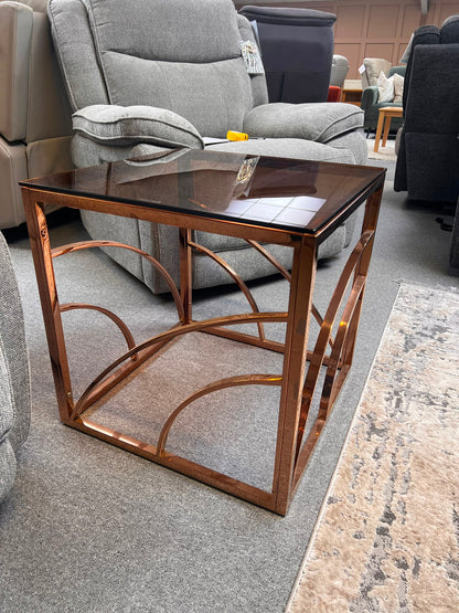 Chic Rose Gold Side Table - Floor Model Only