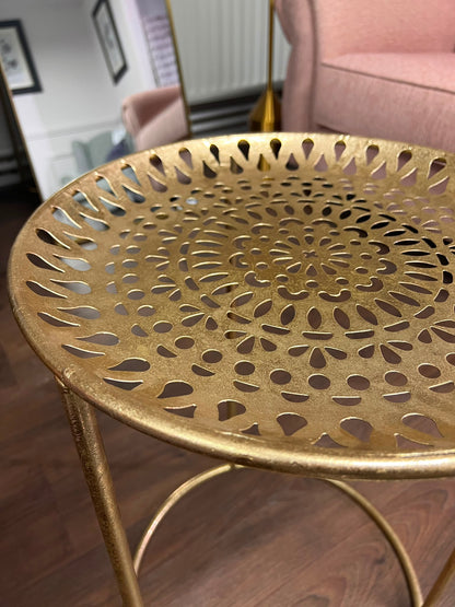 Gold Filigree Side Table