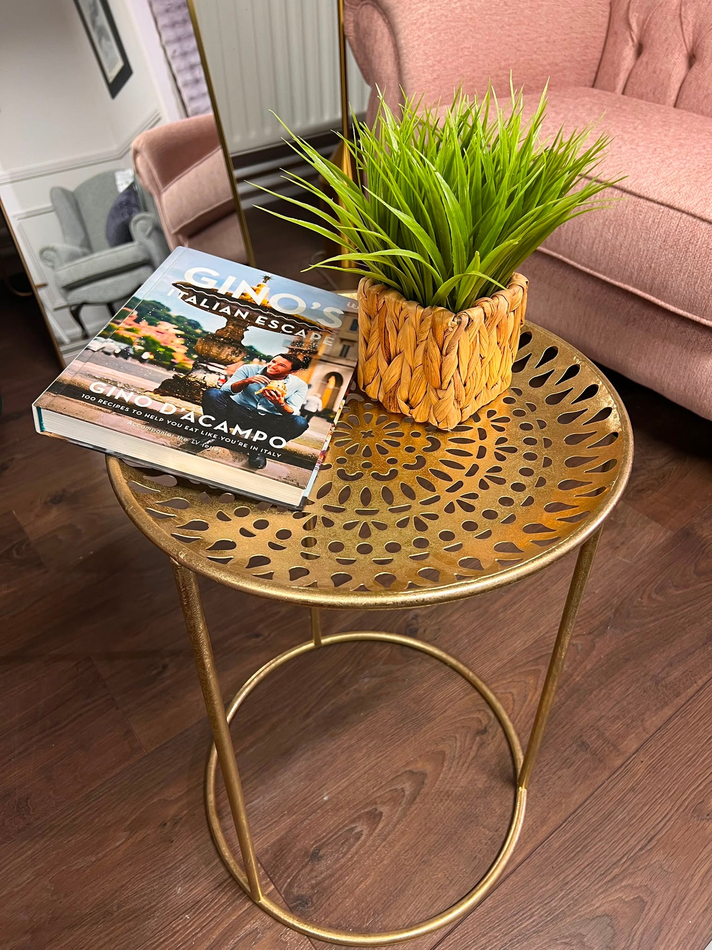 Gold Filigree Side Table