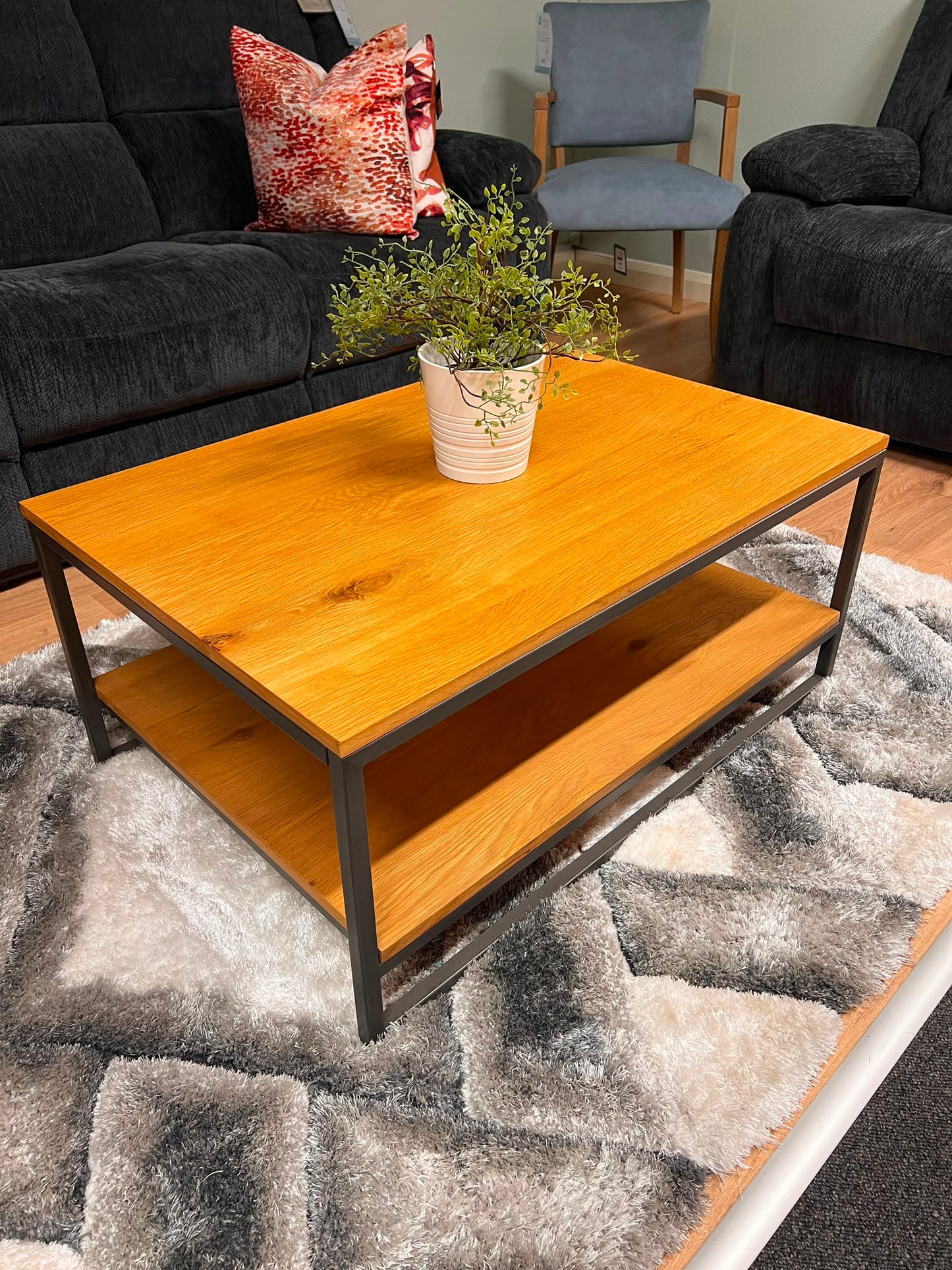 Coffee Table - Industrial Oak & Metal Collection