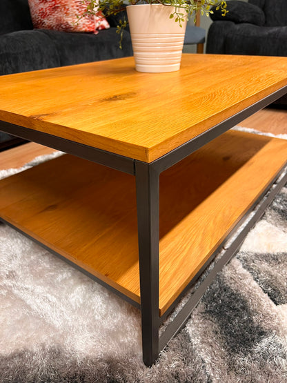 Coffee Table - Industrial Oak & Metal Collection