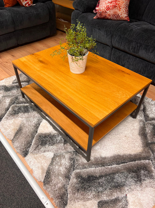 Coffee Table - Industrial Oak & Metal Collection