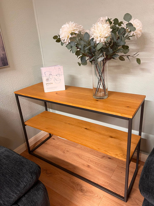 Console Table - Industrial Oak & Metal Collection