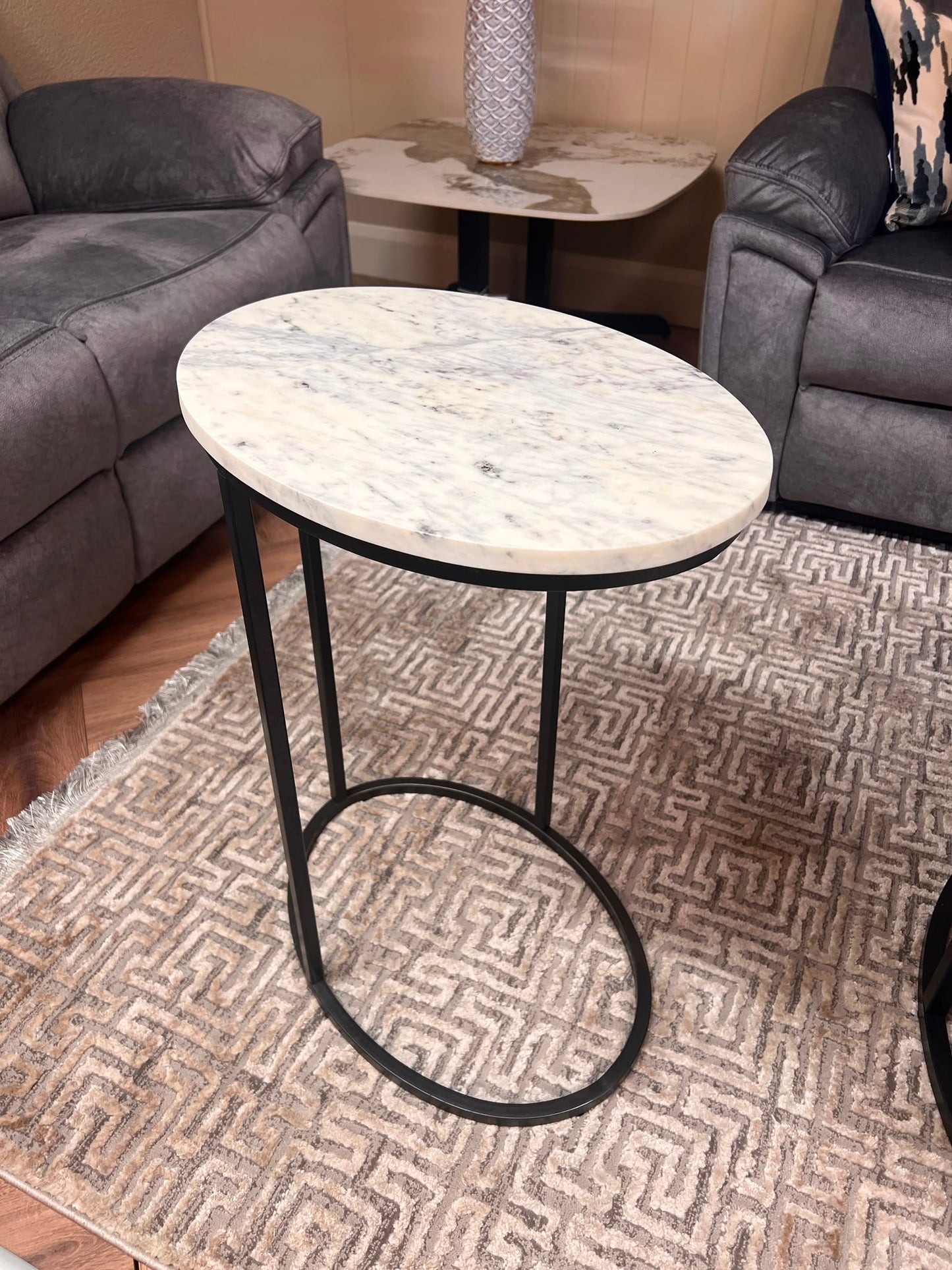 Marble top side table - Floor Model