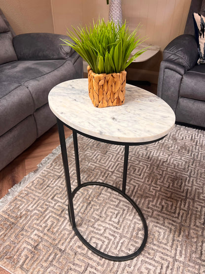 Marble top side table - Floor Model