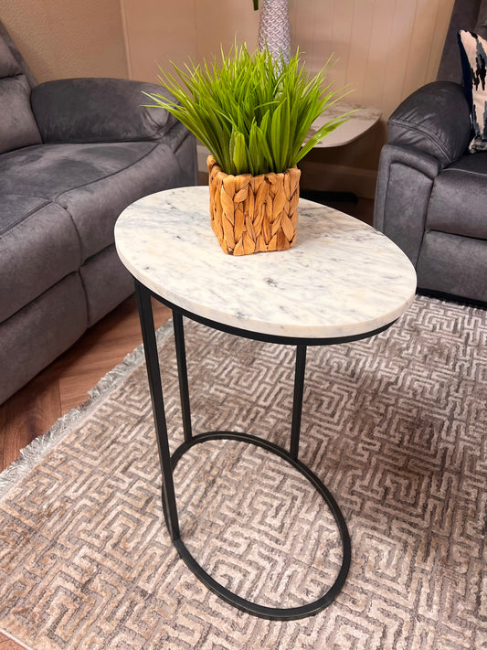 Marble top side table - Floor Model