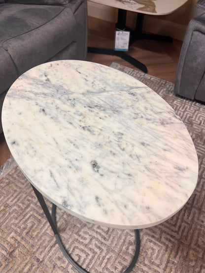 Marble top side table - Floor Model