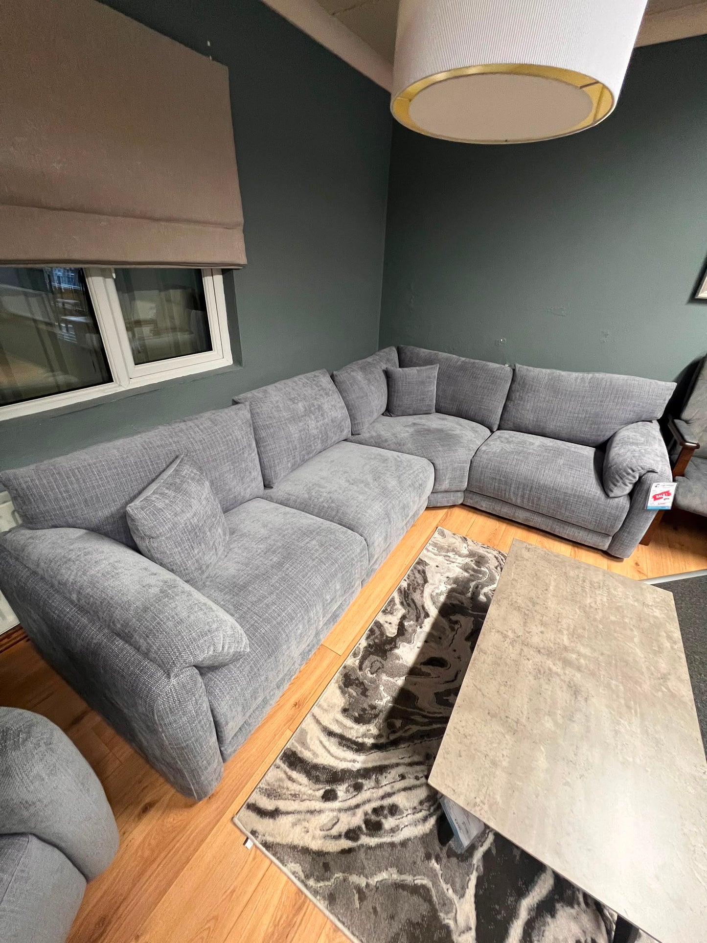 Corfu Corner Sofa - Grey - Floor Model