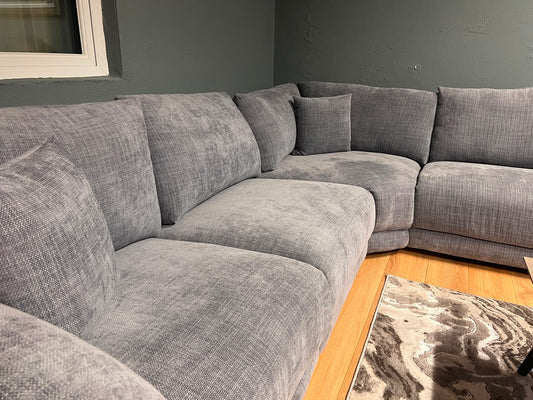 Corfu Corner Sofa - Grey - Floor Model