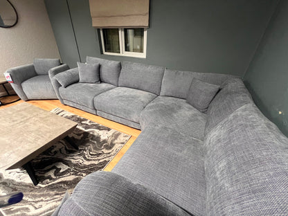 Corfu Corner Sofa - Grey - Floor Model