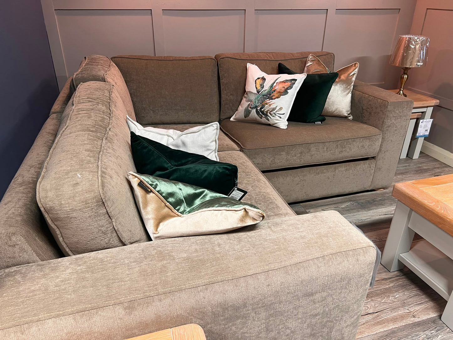 Corner Sofa - Irish Made - Floor Model - Khaki Green