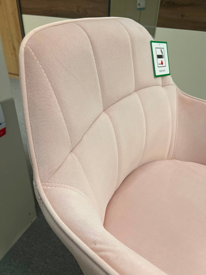 Pink Velvet Accent Chair