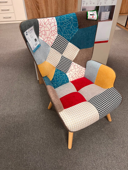 Taylor Patchwork Wingback Chair