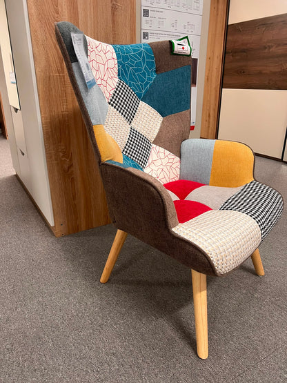 Taylor Patchwork Wingback Chair