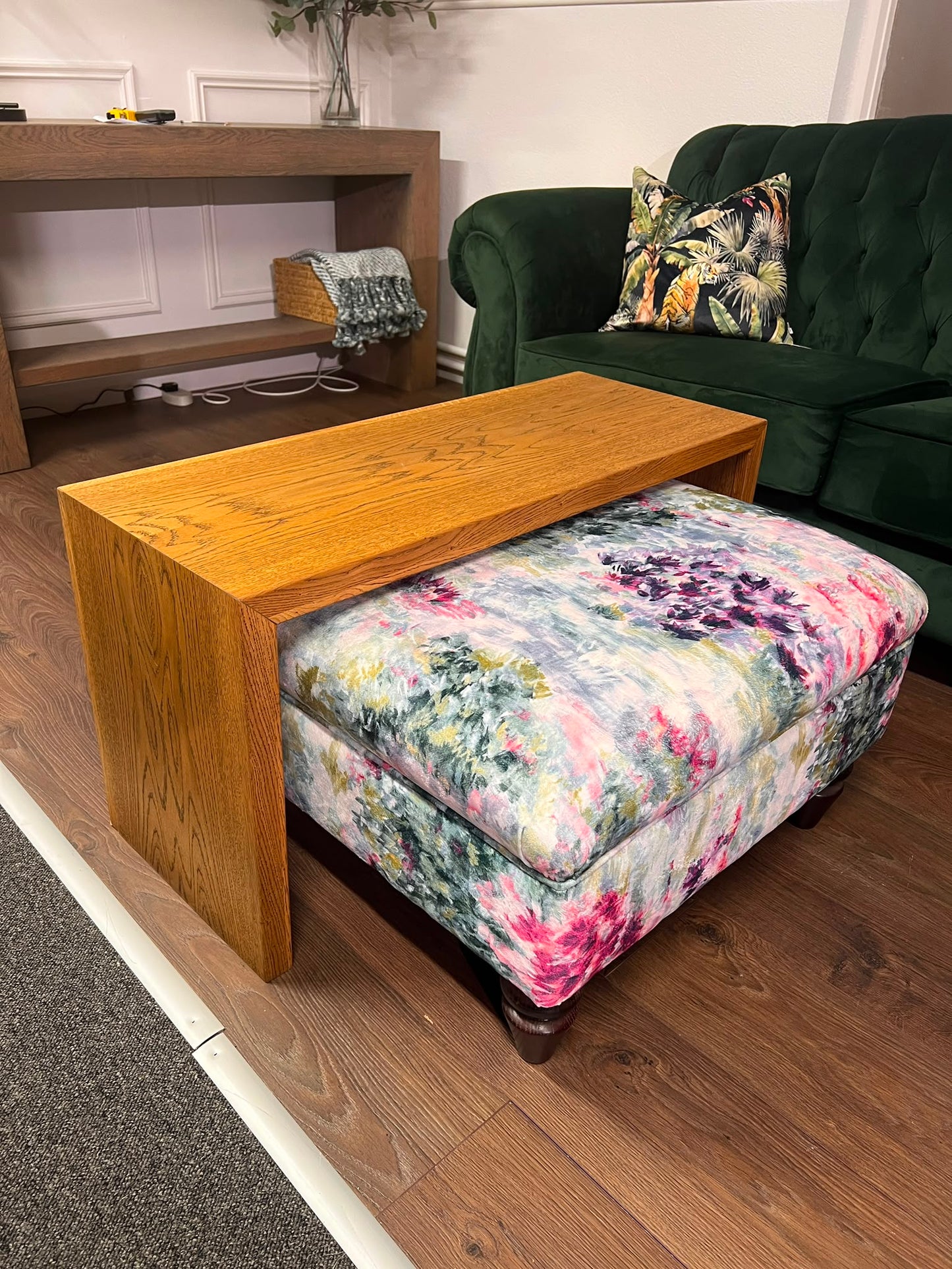Multi Colour Irish Made Footstool - Floor Model