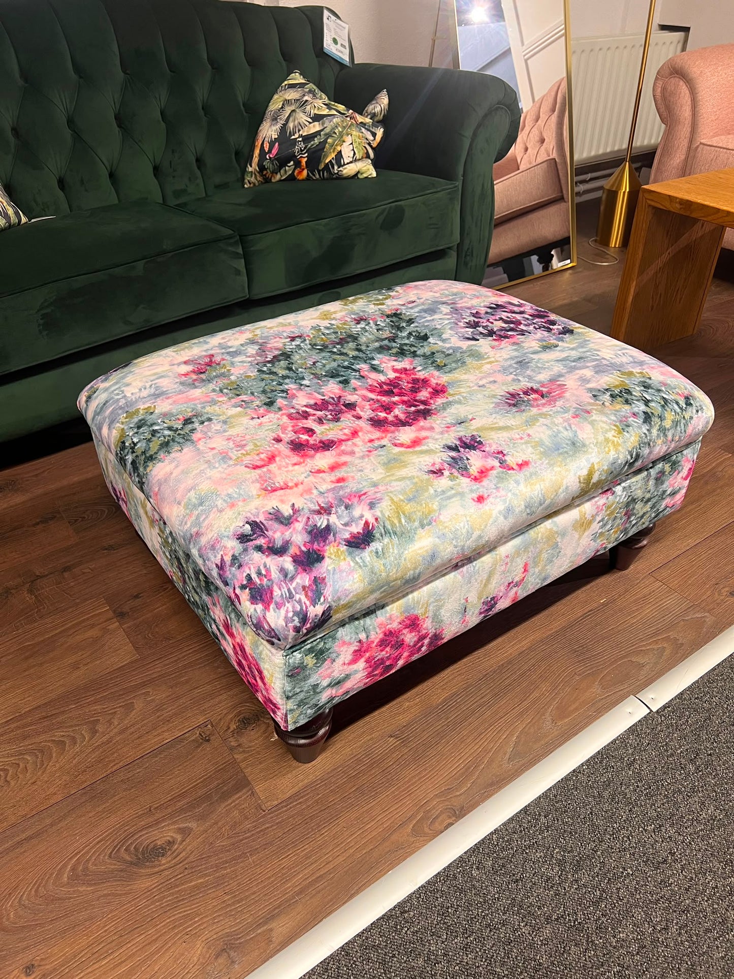 Multi Colour Irish Made Footstool - Floor Model