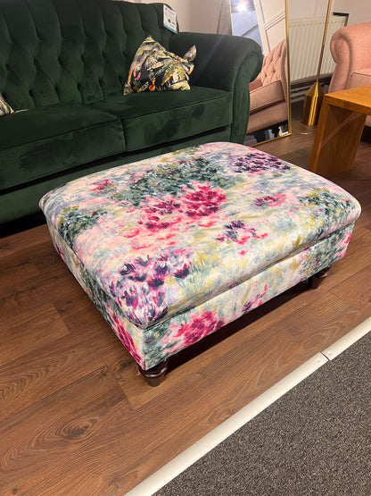 Multi Colour Irish Made Footstool - Floor Model