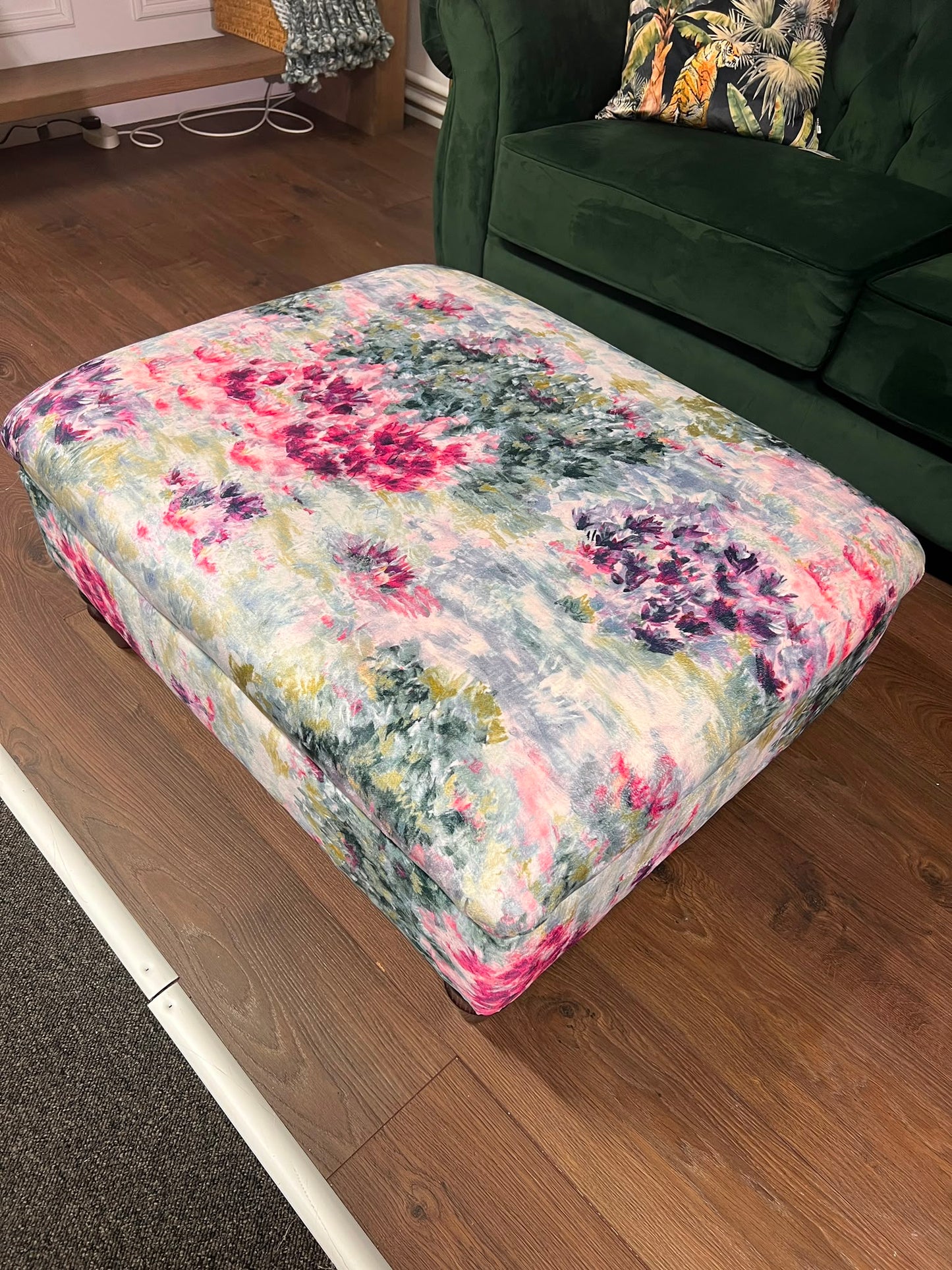 Multi Colour Irish Made Footstool - Floor Model