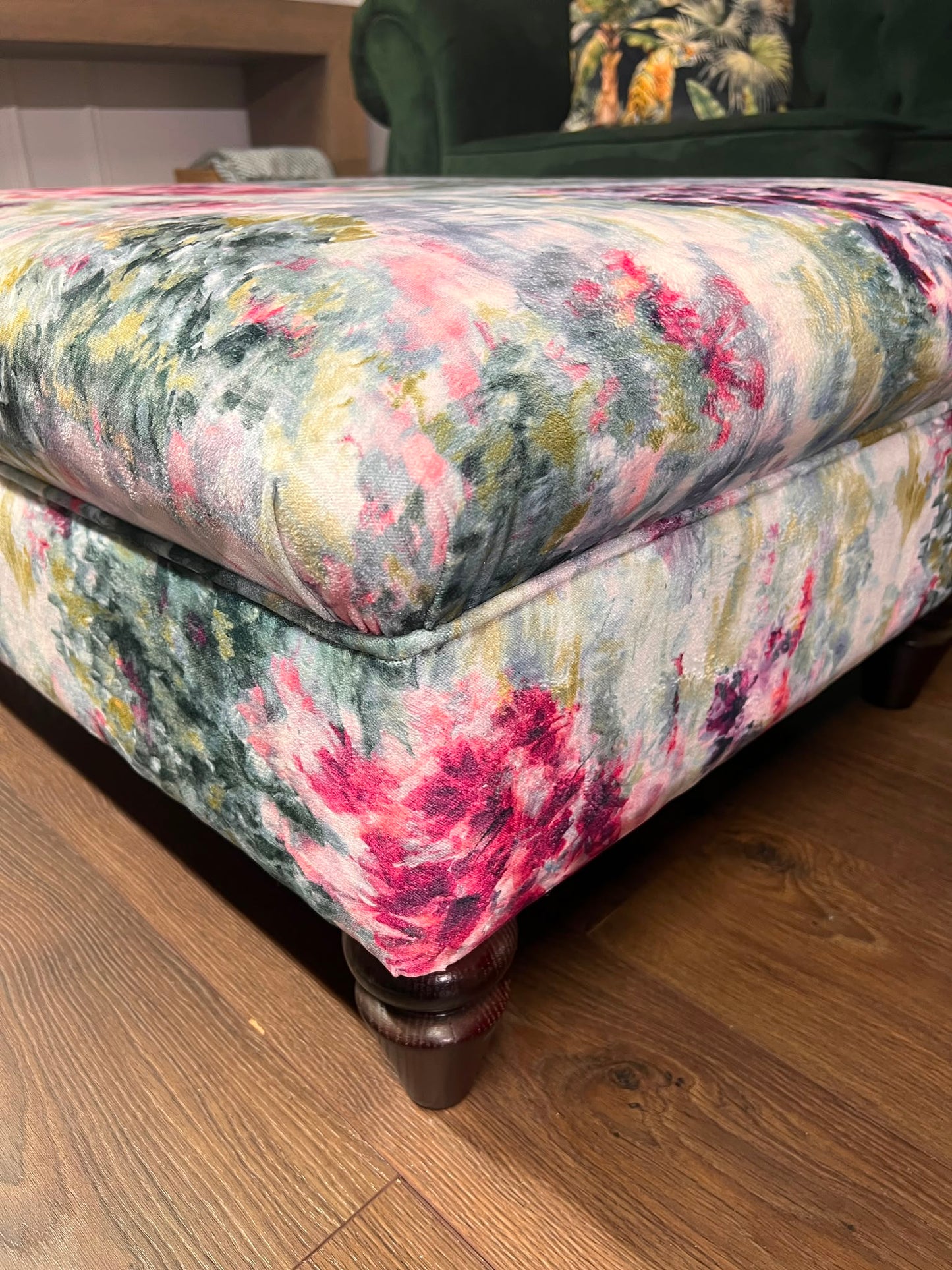 Multi Colour Irish Made Footstool - Floor Model