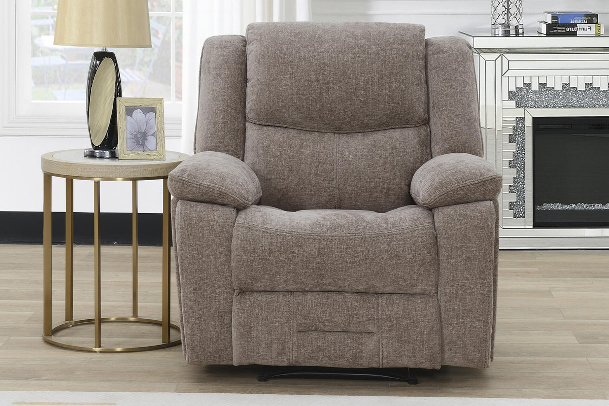 Weston 1 Seater Manual Recliner Chair - Mocha