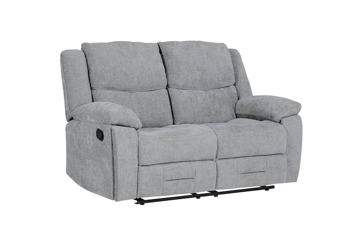 Weston 2 Seater Manual Recliner Sofa - Grey