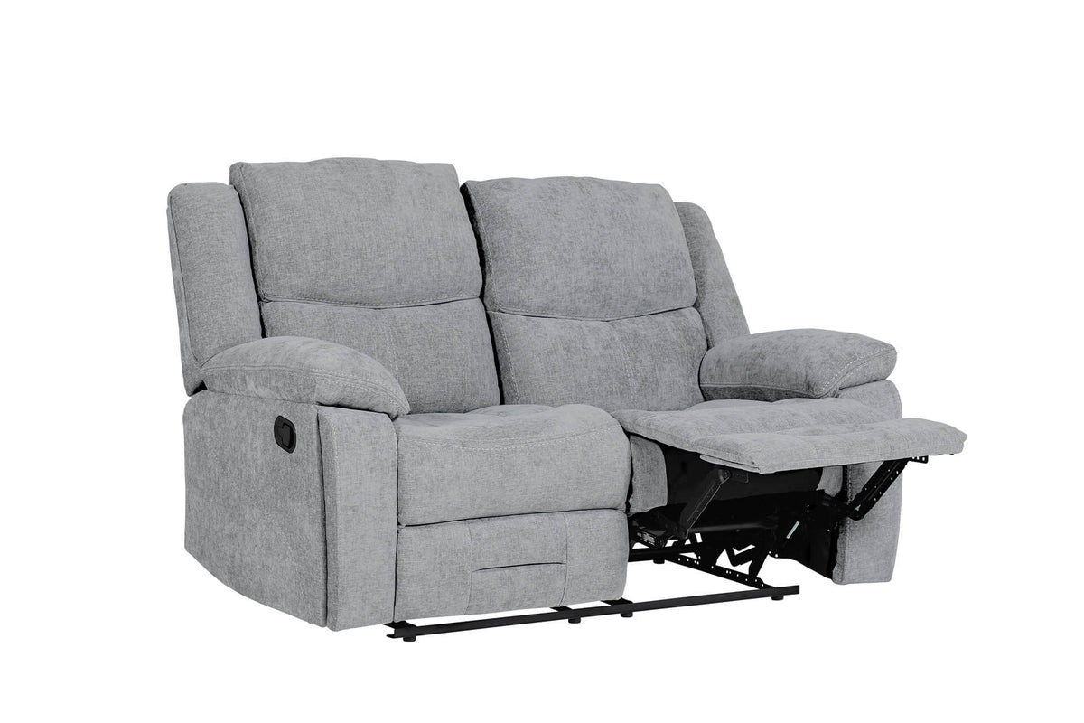 Weston 2 Seater Manual Recliner Sofa - Grey