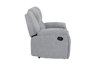Weston 2 Seater Manual Recliner Sofa - Grey